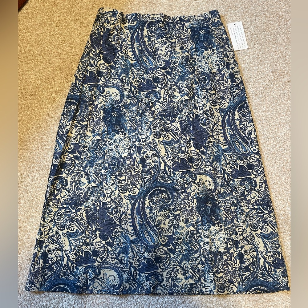 NWT Linen Denim&Co midi skirt